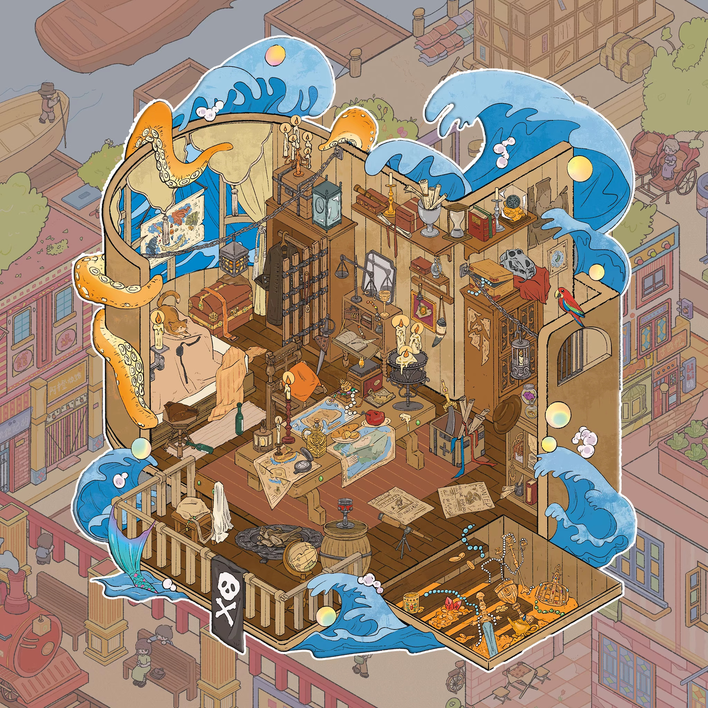 Lily’s Exploration Series III - Street of 1920s | Captain’s Room | Stellar Isle | Hunter’s Cabin